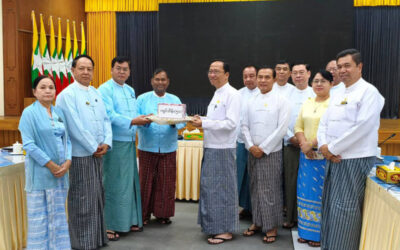 ပြည်ထောင်စုသမ္မတမြန်မာနိုင်ငံတော် ဘာသာပေါင်းစုံချစ်ကြည်ညီညွတ်ရေးအဖွဲ့(ဗဟို) မှ နေပြည်တော်ရှိ ကျန်းမာရေးဝန်ကြီးဌာန ငလျင်ဘေးသင့် ဝန်ထမ်းများထံသို သွားရောက်လှူဒါန်း